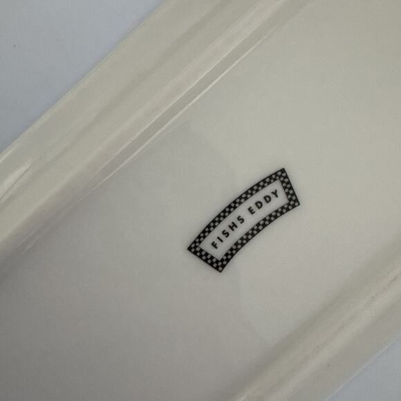 Fishs Eddy Spoon Rest REST IN GREASE Rectangular Dish EUC CLEAN - Picture 7 of 8